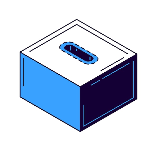 Moneybox icon banknotes and gold coin isometric