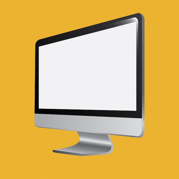 Free vector monitor computer illustration