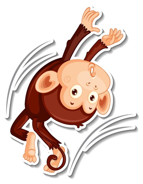 Monkey animal cartoon sticker