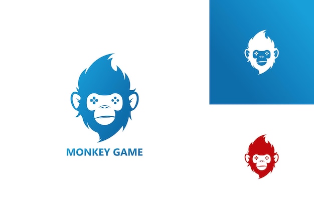 원숭이 게임 로고 템플릿 디자인 벡터, 상징, 디자인 컨셉, 크리에이 티브 심볼, 아이콘