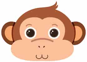 Free vector monkey head in flat style