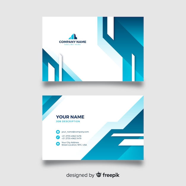 Monochromatic abstract business card template