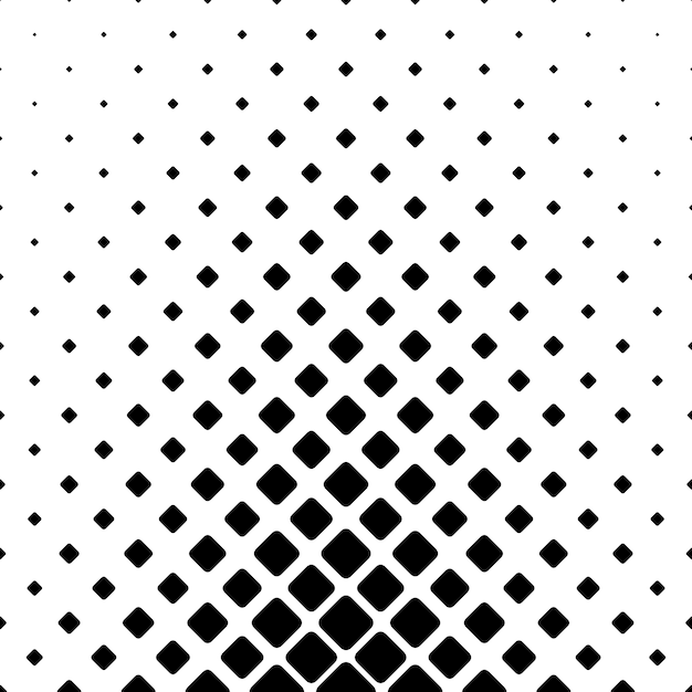 Монохроматический абстрактный квадратный узор фона - геометрический векторный графический дизайн из диагональных округлых квадратов