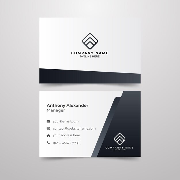 Monochromatic business card concept