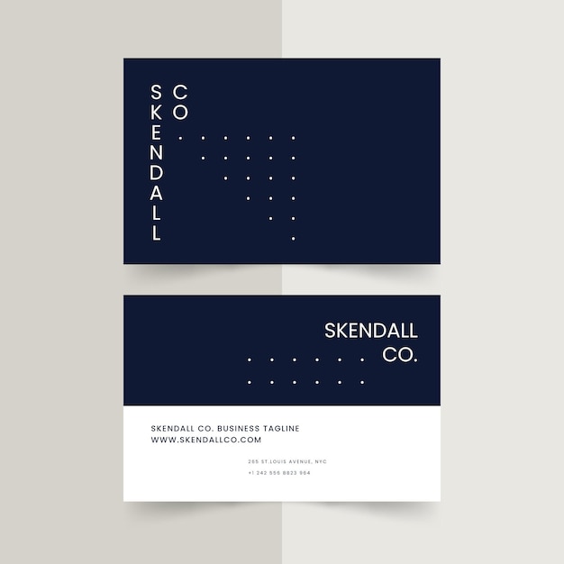 Free vector monochromatic business card template