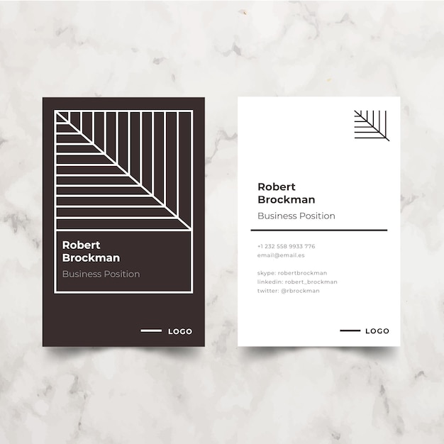 Monochromatic business card