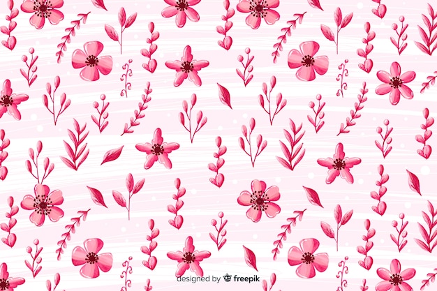 Monochromatic floral watercolor background