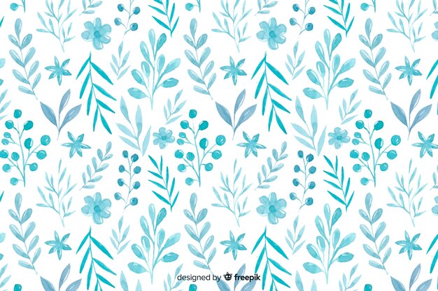 Monochromatic floral watercolor background