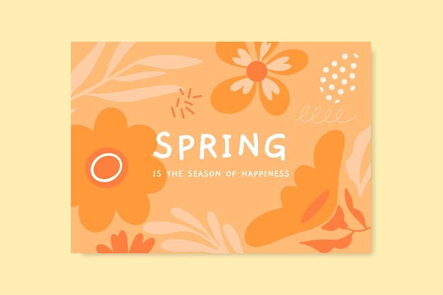 Monochromatic spring card template