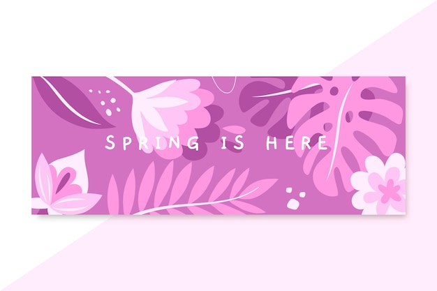 Free Vector Monochromatic Spring Facebook Cover Free Vector Monochromatic Spring Facebook Cover