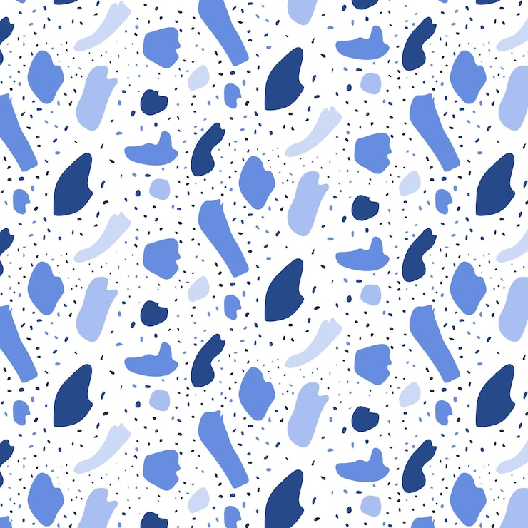 Free Vector monochromatic terrazzo pattern design