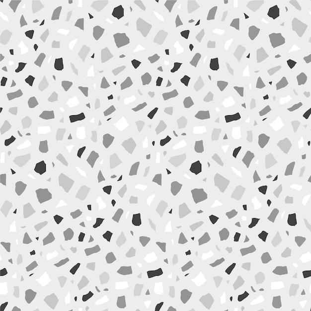 Free vector monochromatic terrazzo pattern design