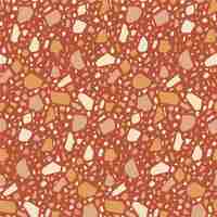 Free vector monochromatic terrazzo pattern design