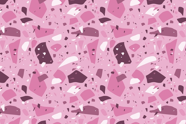 Free vector monochromatic terrazzo pattern design