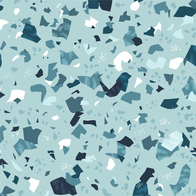 Free vector monochromatic terrazzo pattern design