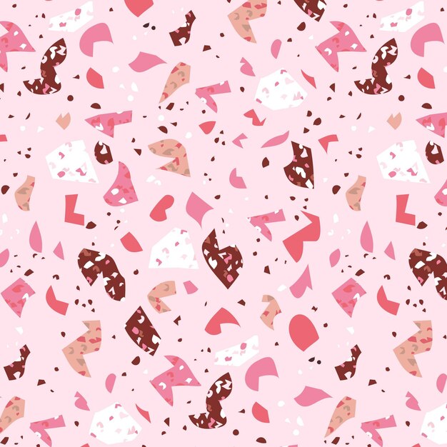 Monochromatic terrazzo pattern design