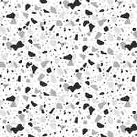 Free vector monochromatic terrazzo pattern