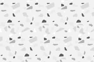 Free vector monochromatic terrazzo pattern