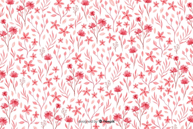 Monochromatic watercolor floral background