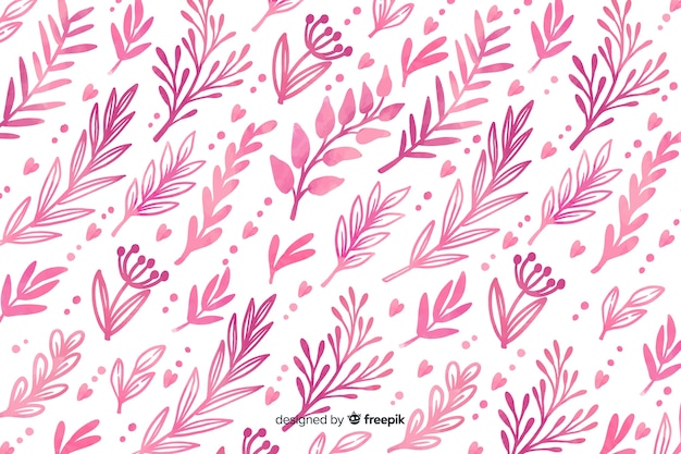 Монохромный акварель розовые цветы фон