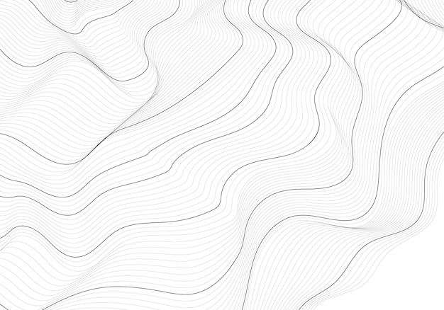 Бесплатное векторное изображение Монохромный абстрактный контур линии иллюстрации