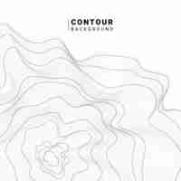 Free vector monochrome abstract contour lines collection