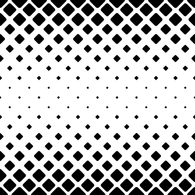 Monochrome abstract square pattern background - black and white geometric vector design from diagonal rounded squares