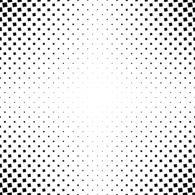 単色の抽象的な正方形のパターンの背景 - 角度の正方形からの白黒の幾何学的ベクトルグラフィック