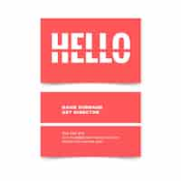 Free vector monochrome business card template