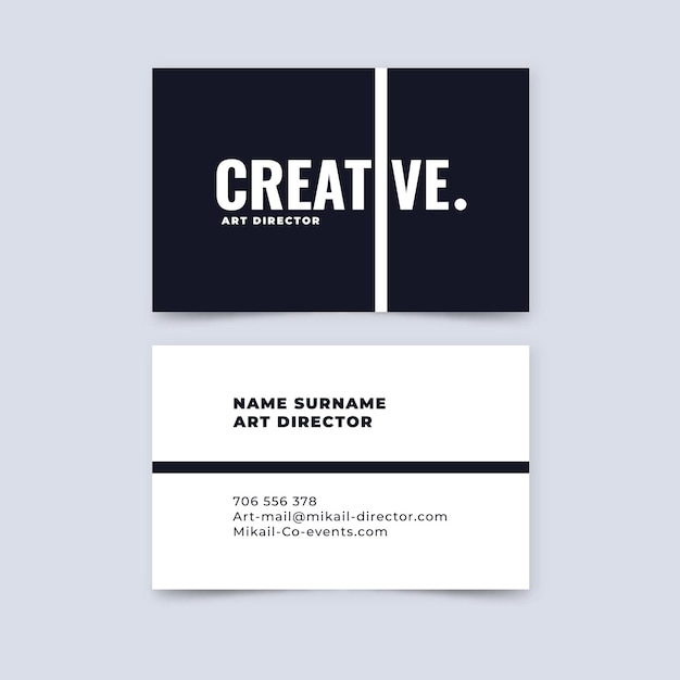 Free vector monochrome business card template