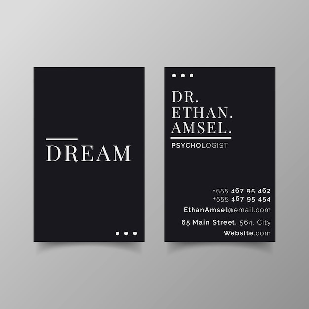 Monochrome business card template