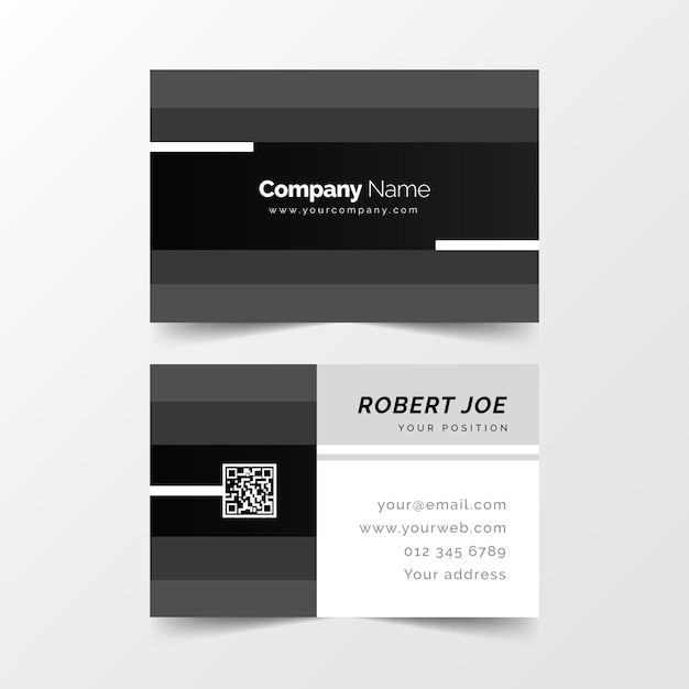 Free vector monochrome business card template