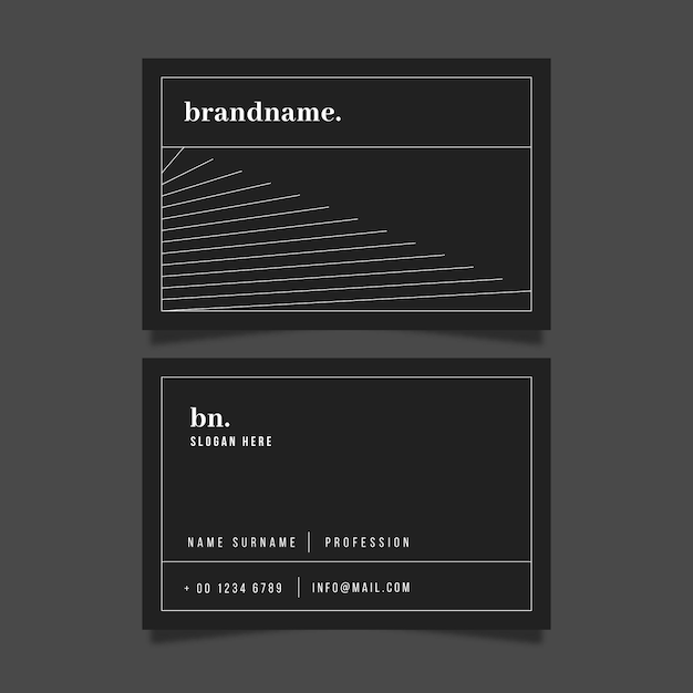 Free vector monochrome business card template