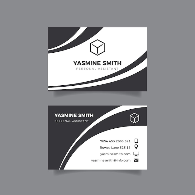 Monochrome business card template