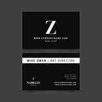 Free vector monochrome business card theme