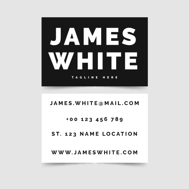 Monochrome business card theme