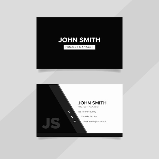 Monochrome business card