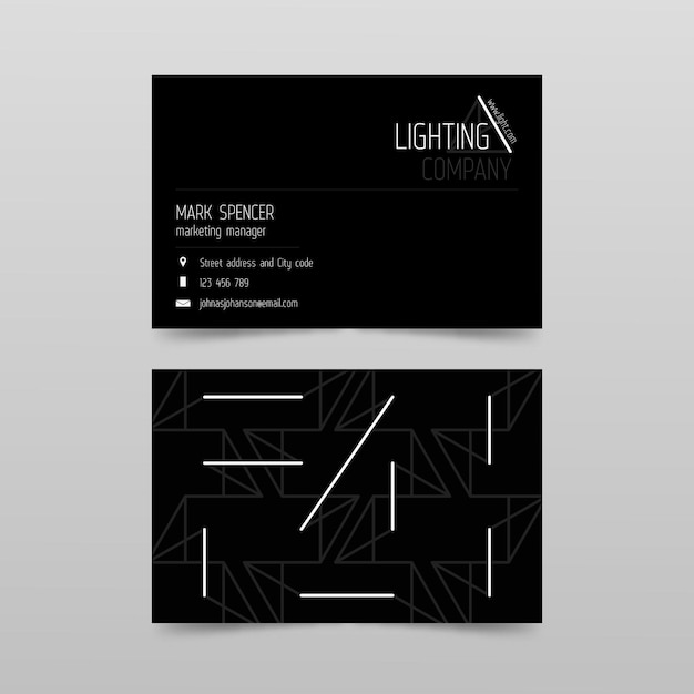 Monochrome business cards concept