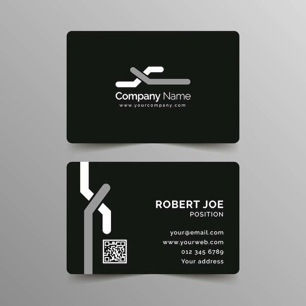 Free vector monochrome business cards set