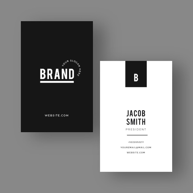 Free vector monochrome business cards