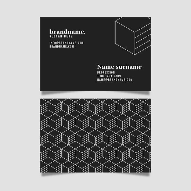 Free vector monochrome business cards