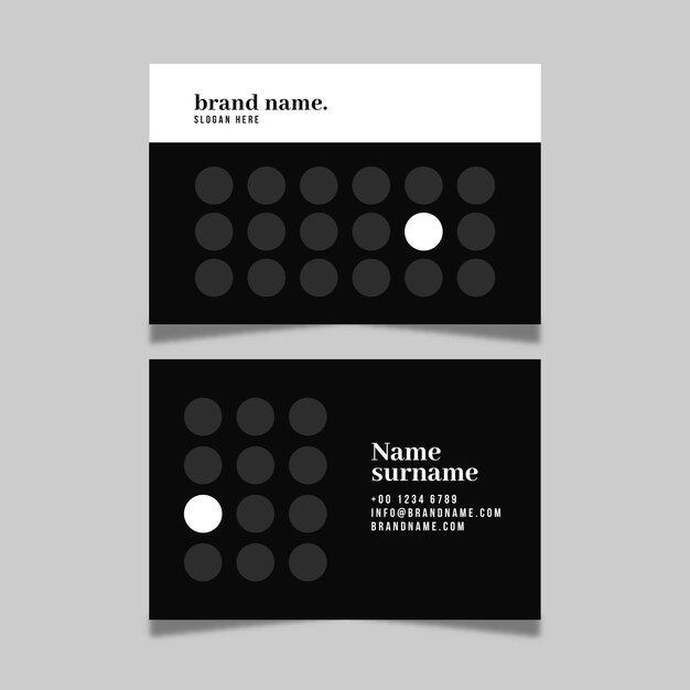 Monochrome business cards