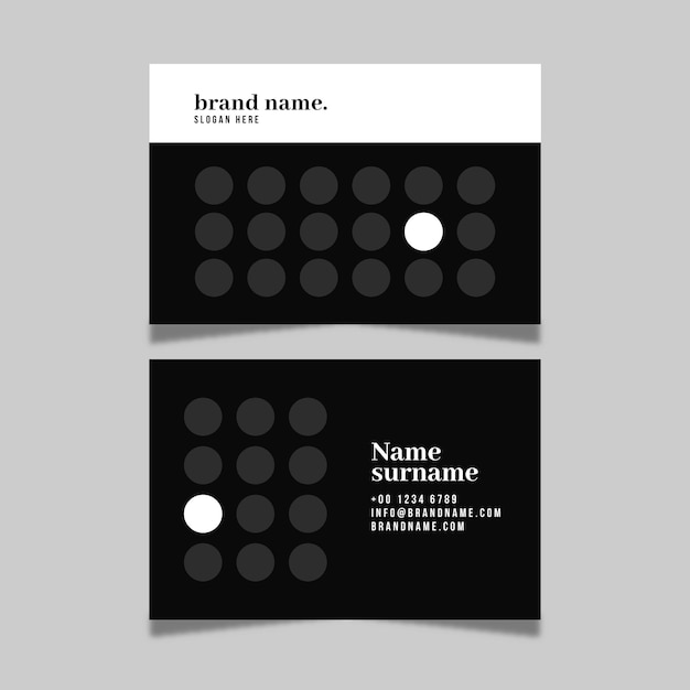 Monochrome business cards