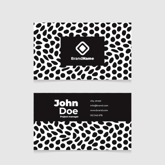 Monochrome business cards