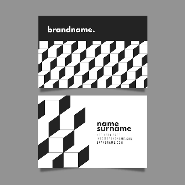 Monochrome business cards