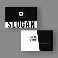 Free vector monochrome business cards