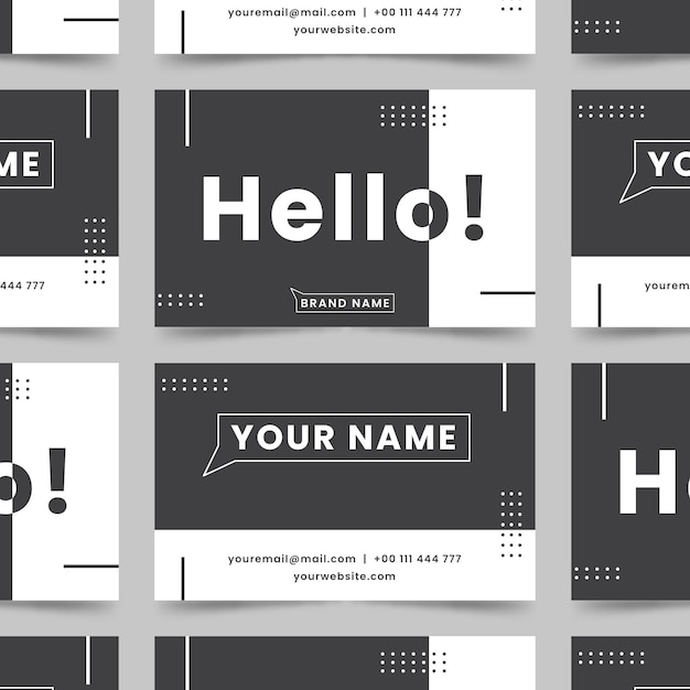 Free vector monochrome business cards