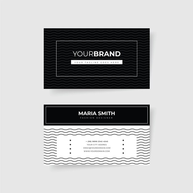 Free vector monochrome business cards