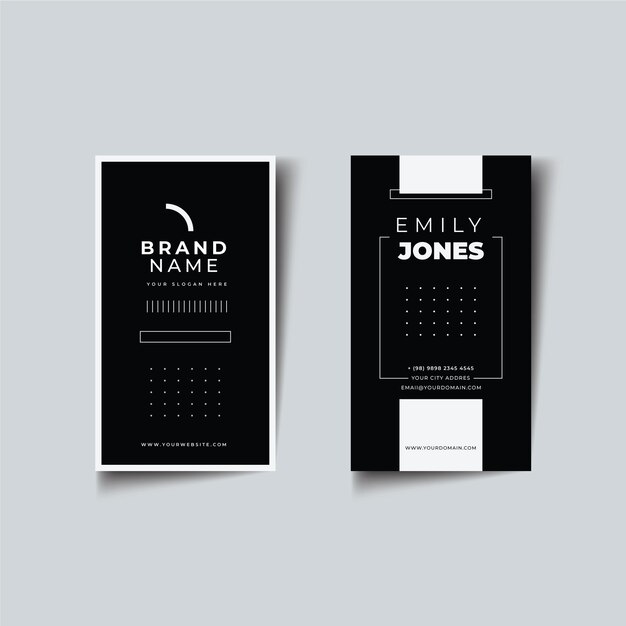 Monochrome business cards