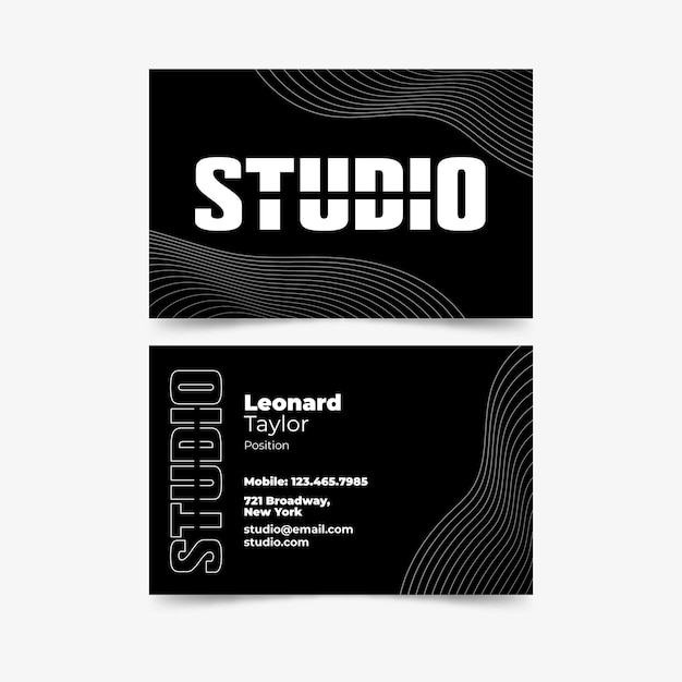 Monochrome business cards